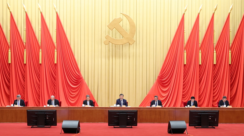 1月8日，中共中央总书记、国家主席、中央军委主席习近平在中国共产党第二十届中央纪律检查委员会第三次全体会议上发表重要讲话。李强、赵乐际、王沪宁、蔡奇、丁薛祥、李希出席会议。